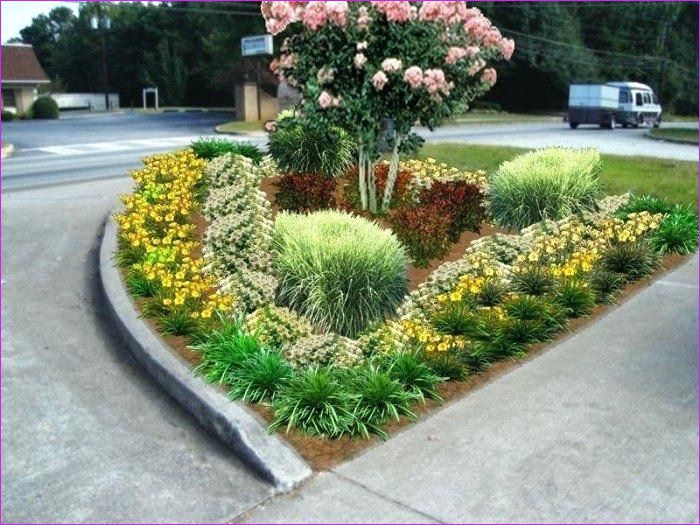 Front walkway landscaping