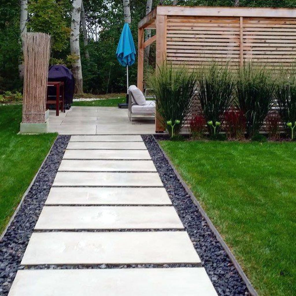 Garden pathway path ideas natural bricks plants gardening style