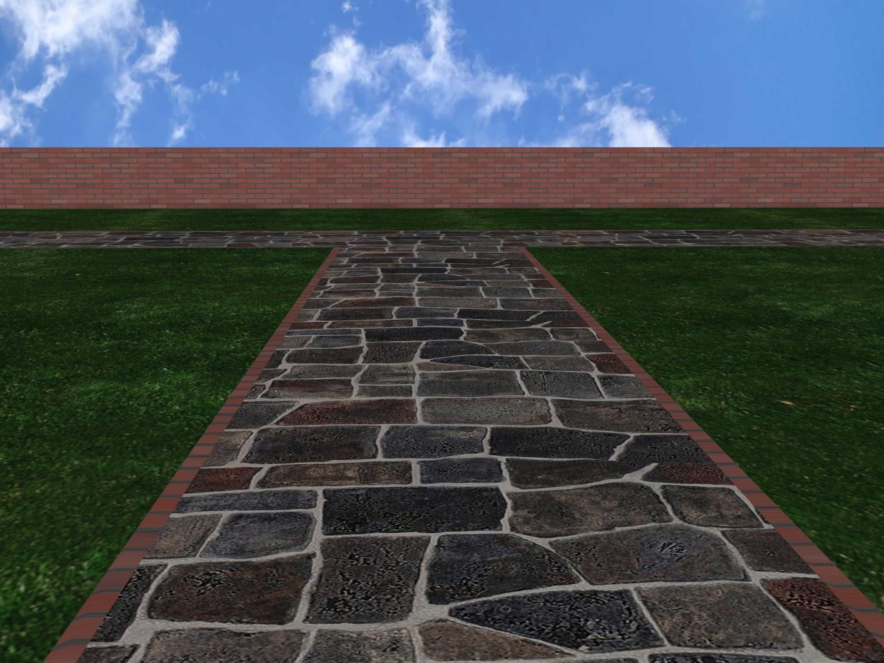 Flagstone walkway design
