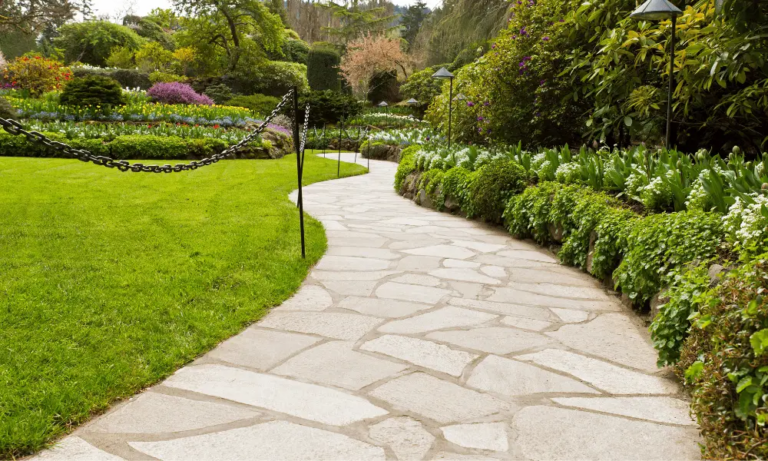 Gravel walkway pea pathway paths edging walkways pathways thisoldhouse visit fence