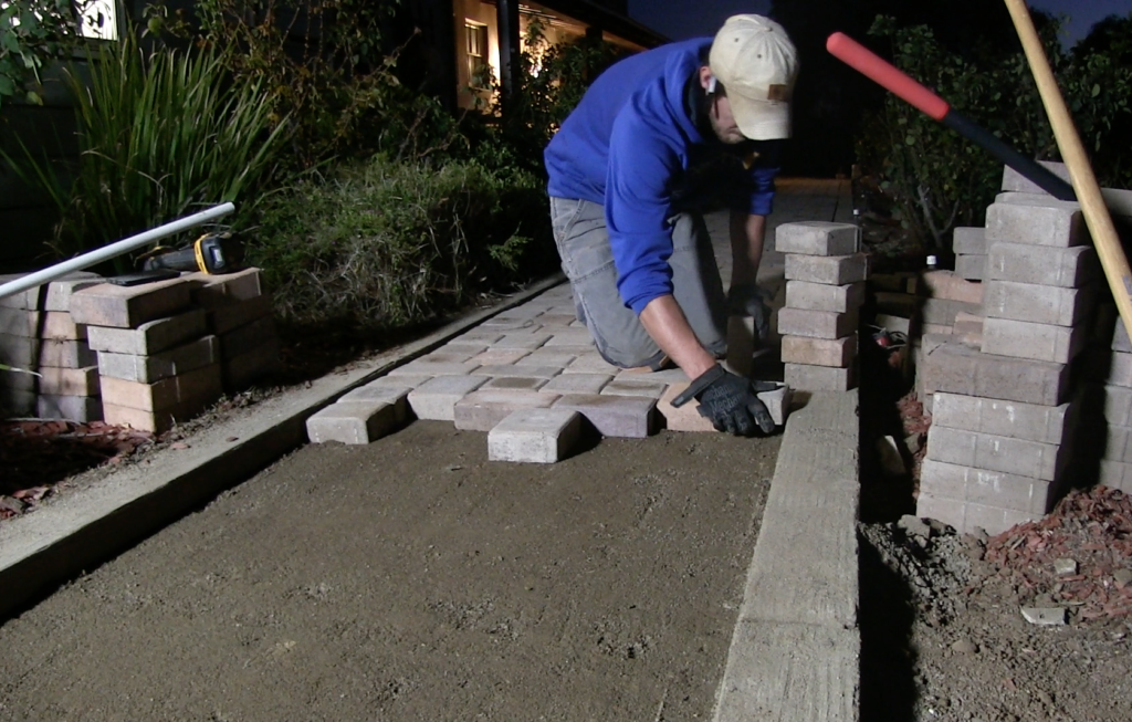 Putting in a paver walkway