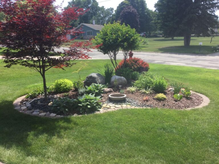 Front walkway landscaping