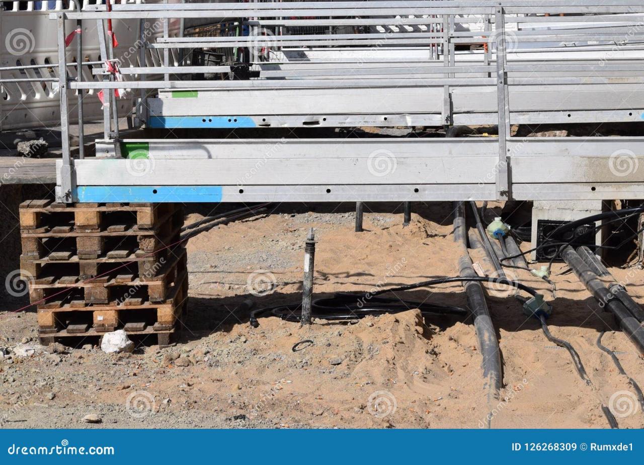 Temporary walkways construction
