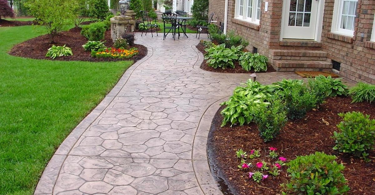 Bluestone patio pavers pathway walkway ideas walkways designs stone paver concrete paving design front steps yard door landscaping flagstone use