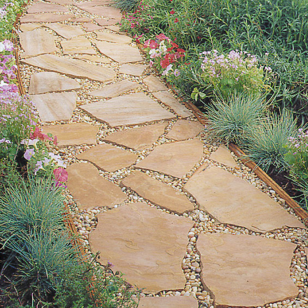Flagstone path garden diy gravel paths pathways landscaping walkway stone ideas sunset backyard pathway edging rock yard pavers between design