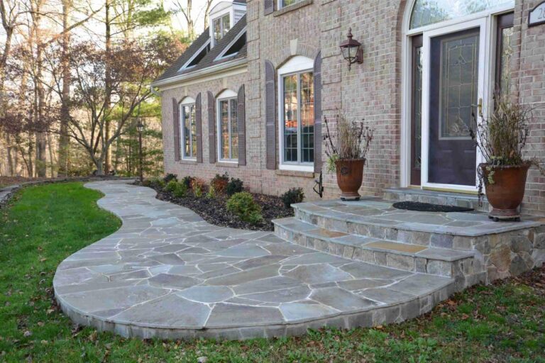 Flagstone walkway pathway pathways walkways paths mortared paving thespruce steinplatten gehweg masonry narrow driveway smooth besuchen gravel