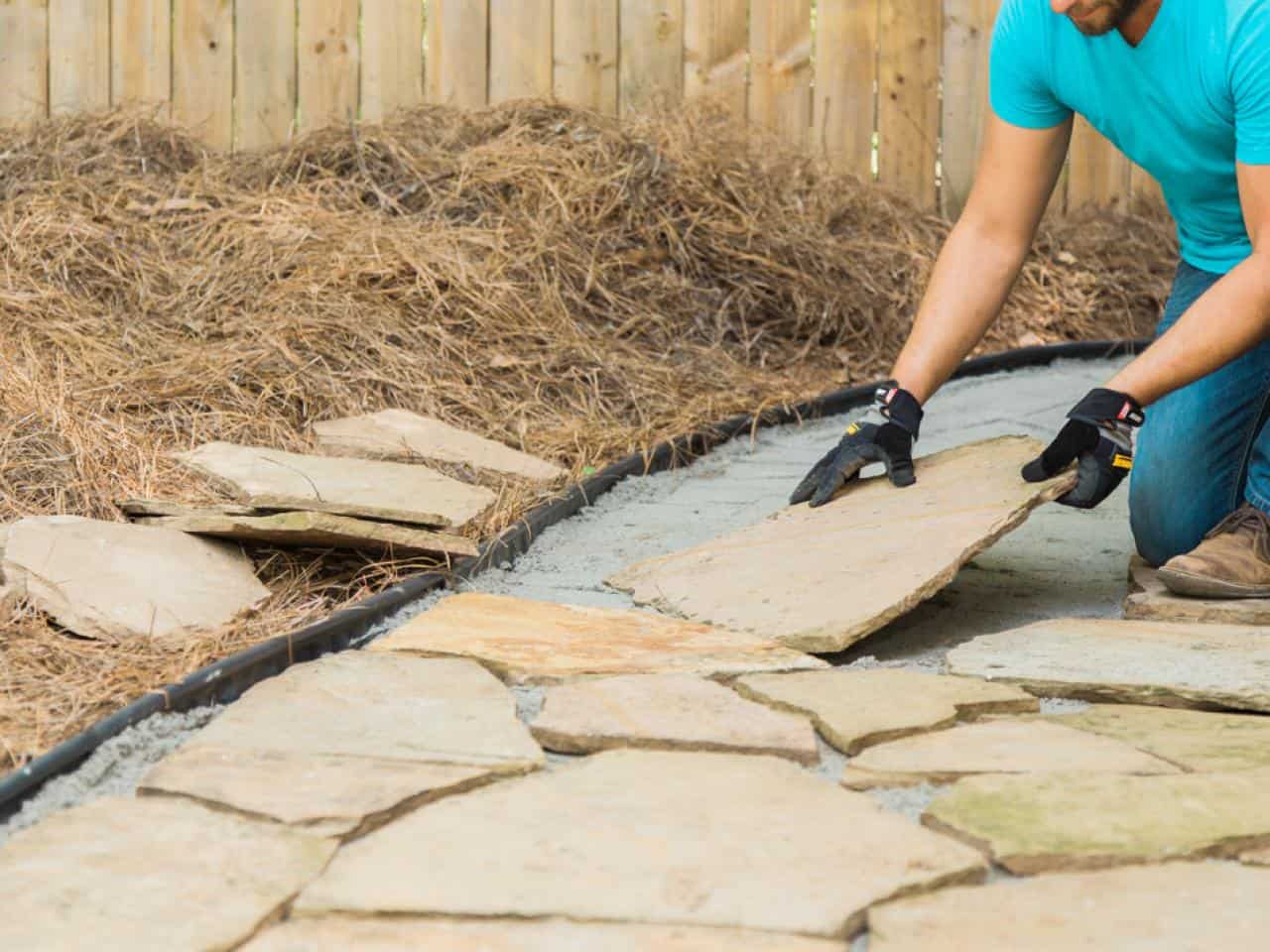 Flagstone walkway design