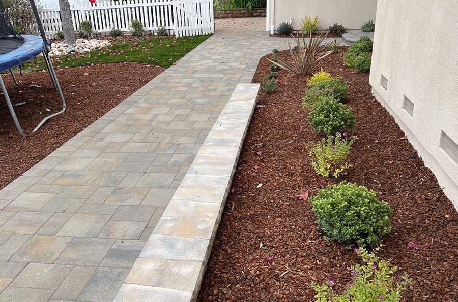 Paver walkway diy pavers install concrete installing walkways step path installed steps stone way front installation scrappygeek crap holy long