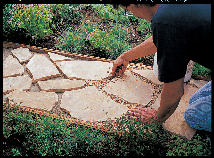 Path flagstone install step pathway walkway stone sunset garden walkways paths easy ideas norman plate instructions saved
